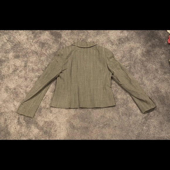 (1) Trendy Vintage Gray Patterned Max Mara Wool Suit Jacket Women’s Size 10 - Picture 2 of 15